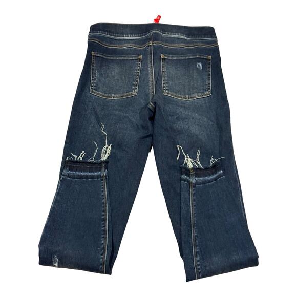Spanx Distressed Ankle Skinny Blue Jeans, high waist size small (2-4) - Picture 9 of 12